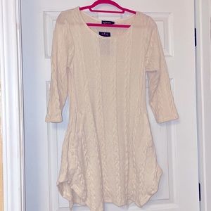 NWT Reborn Winter White/Cream Sweater Dress sz Med